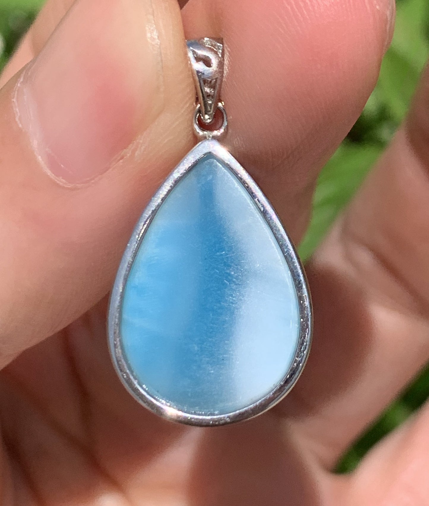 AAAA Natural Authentic Dominican Larimar Pendant,Gems Jewelry,Gems Pendant,Crystal Pendant,ET576