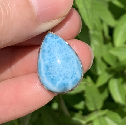 AAAA Natural Authentic Dominican Larimar Pendant,Gems Jewelry,Gems Pendant,Crystal Pendant,ET576