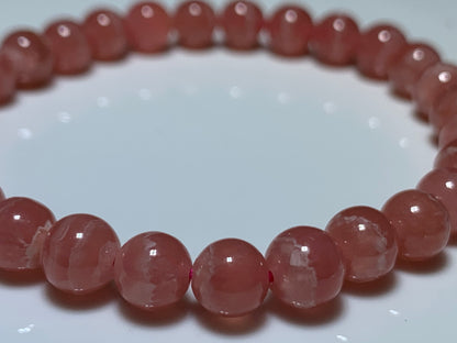 Rhodochrosite Bracelet,AAA++ Natural Authentic Argentina Rhodochrosite Bracelet,Women's Jewelry,Gemstone Bracelet,7mm Bracelt ET1188