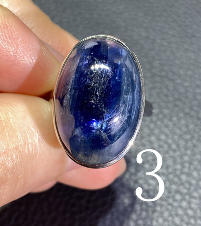 Kyanite,AAAA+ Natural Authentic Kyanite Silver Ring,Adjustable size,Handmade Jewelry,Women Jewelry,Ring For Gift ET1192