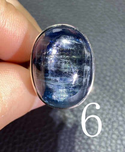 Kyanite,AAAA+ Natural Authentic Kyanite Silver Ring,Adjustable size,Handmade Jewelry,Women Jewelry,Ring For Gift ET1192