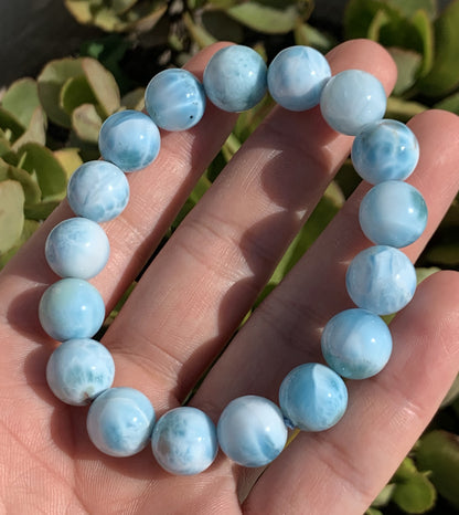 AAA Natural Authentic Dominican Larimar Bracelet,Larimar,Crystal Bracelet,Gems Bracelet ET894(02)