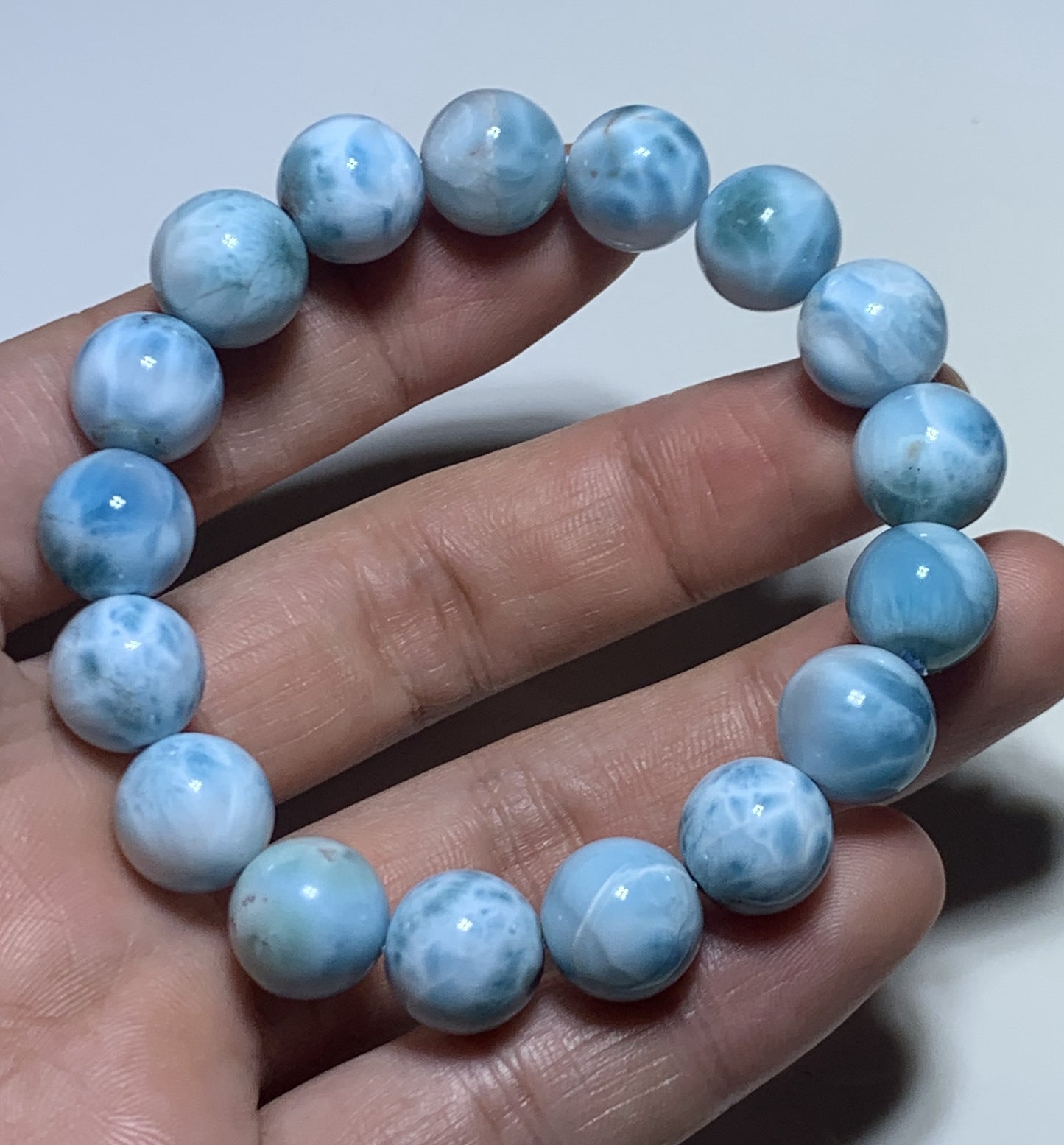 AAA Natural Authentic Dominican Larimar Bracelet,Larimar,Crystal Bracelet,Gems Bracelet ET894(02)