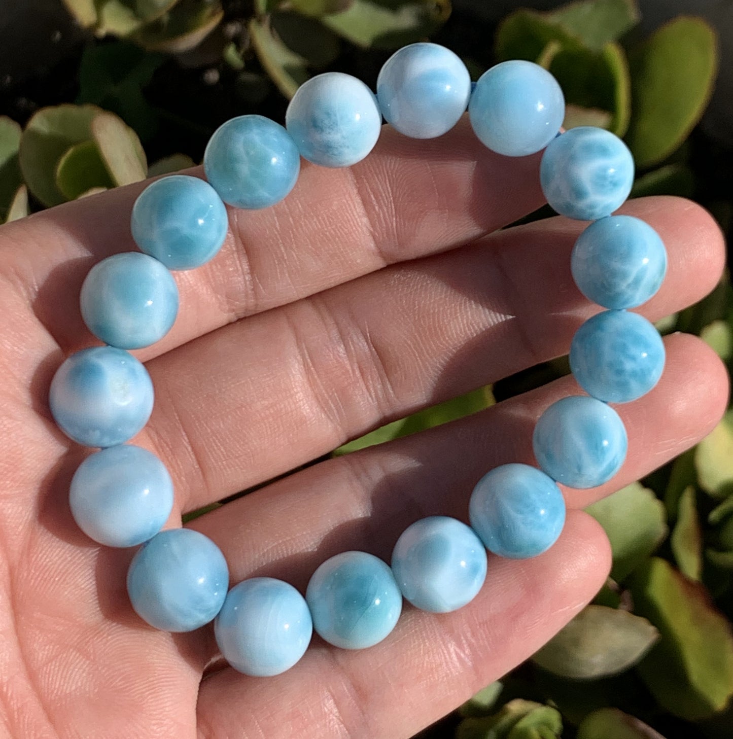 AAA Natural Authentic Dominican Larimar Bracelet,Gems Jewelry,Gems Bracelet,Crystal Bracelet,ET703