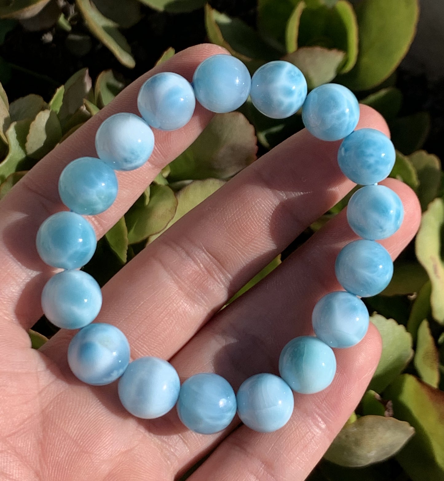 AAA Natural Authentic Dominican Larimar Bracelet,Gems Jewelry,Gems Bracelet,Crystal Bracelet,ET703