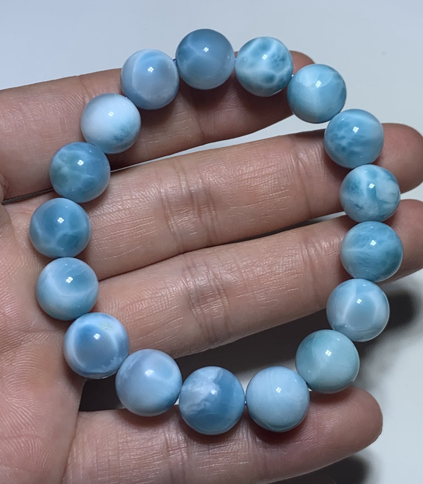 AAA Natural Authentic Dominican Larimar Bracelet,Gems Jewelry,Gems Bracelet,Crystal Bracelet,ET703