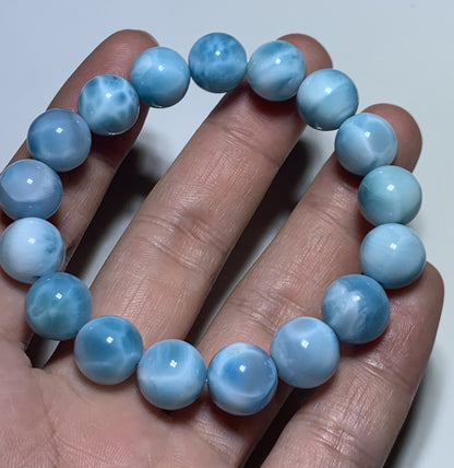 AAA Natural Authentic Dominican Larimar Bracelet,Gems Jewelry,Gems Bracelet,Crystal Bracelet,ET703