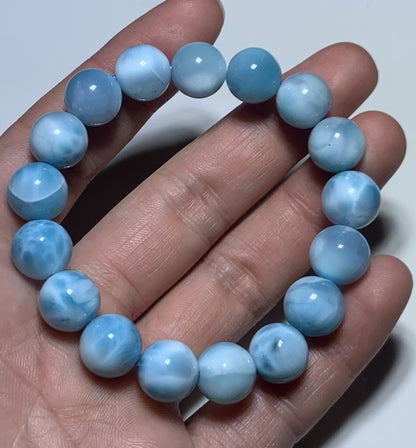 AAA Natural Authentic Dominican Larimar Bracelet,Gems Jewelry,Gems Bracelet,Crystal Bracelet,ET703