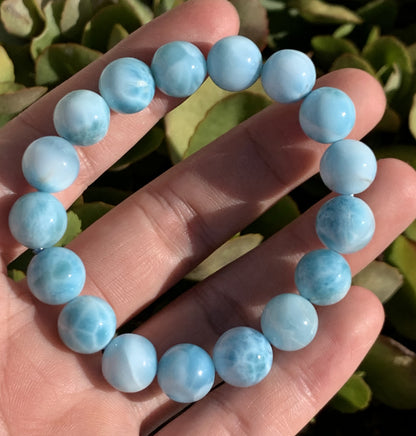 AAA Natural Authentic Dominican Larimar Bracelet,Larimar,Crystal Bracelet,Gems Bracelet ET626