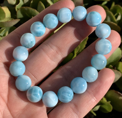 AAA Natural Authentic Dominican Larimar Bracelet,Larimar,Crystal Bracelet,Gems Bracelet ET626