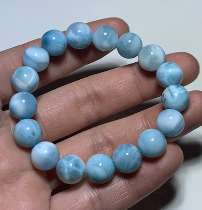 AAA Natural Authentic Dominican Larimar Bracelet,Larimar,Crystal Bracelet,Gems Bracelet ET626