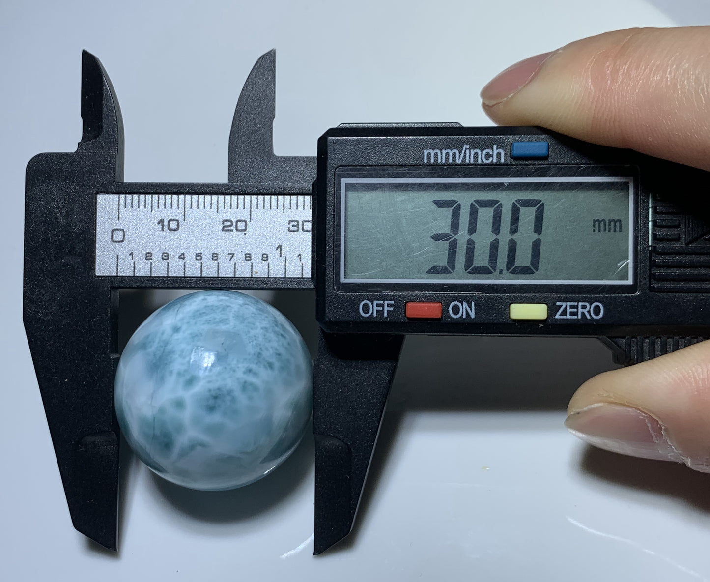 AAAA Natural Authentic Dominican Dominican Larimar,Larimar Stone, Larimar Ball, Large Size Gem Ball,30mm Ball,Larimar ET1233