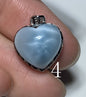 AAA++ Natural Authentic Dominican Larimar Pendants, Larimar Stone,Gift For Her,Heart Shape Jewelry,Larimar Jewelry ET04