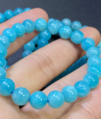 AAA Authentic Natural Amazonite Bracelet,8mm Bracelet,Gemstone Bracelet,Handmade Jewelry.Men's Bracelet ET012