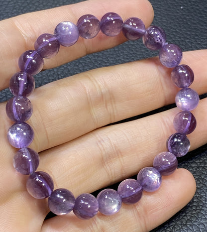 Lepidolite,AAAA+ Natural Purple Lepidolite Bracelet,8mm Ballpoint Bracelet,Best Gift For Her,Crystal Bracelet ET1147