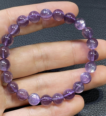 Lepidolite,AAAA+ Natural Purple Lepidolite Bracelet,8mm Ballpoint Bracelet,Best Gift For Her,Crystal Bracelet ET1147