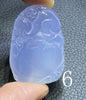 AAAA+ Natural  Authentic Dominican Blue Chalcedony Pendant,HandmadeHand-carved Buddha StatuePendant,Turkey Blue Chalcedony ET016