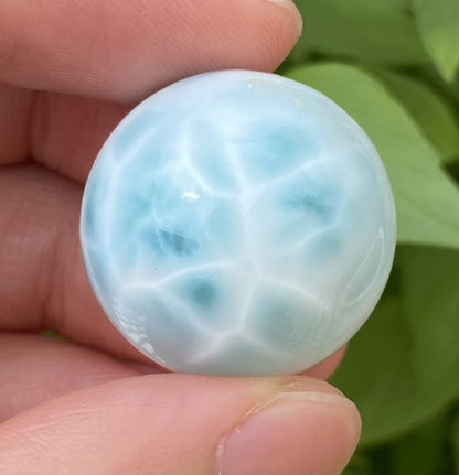 Natural Authentic Dominican Larimar Bead,Larimar Stone,Larimar Jewelry,Larimar Bead,Larimar Ball,Gift For Women,ET1238