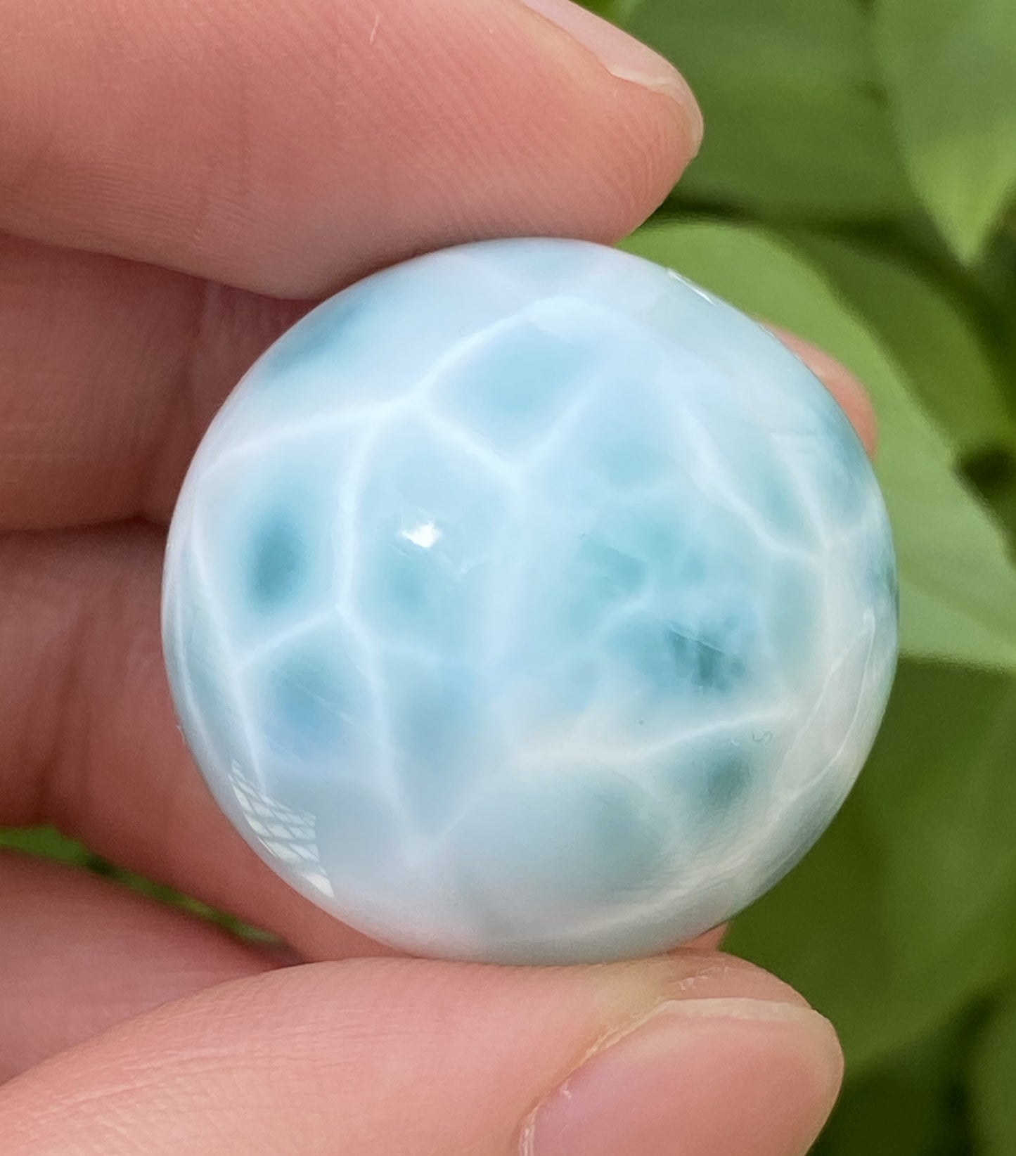 Natural Authentic Dominican Larimar Bead,Larimar Stone,Larimar Jewelry,Larimar Bead,Larimar Ball,Gift For Women,ET1238