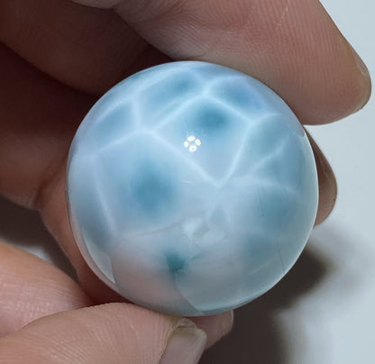 Natural Authentic Dominican Larimar Bead,Larimar Stone,Larimar Jewelry,Larimar Bead,Larimar Ball,Gift For Women,ET1238