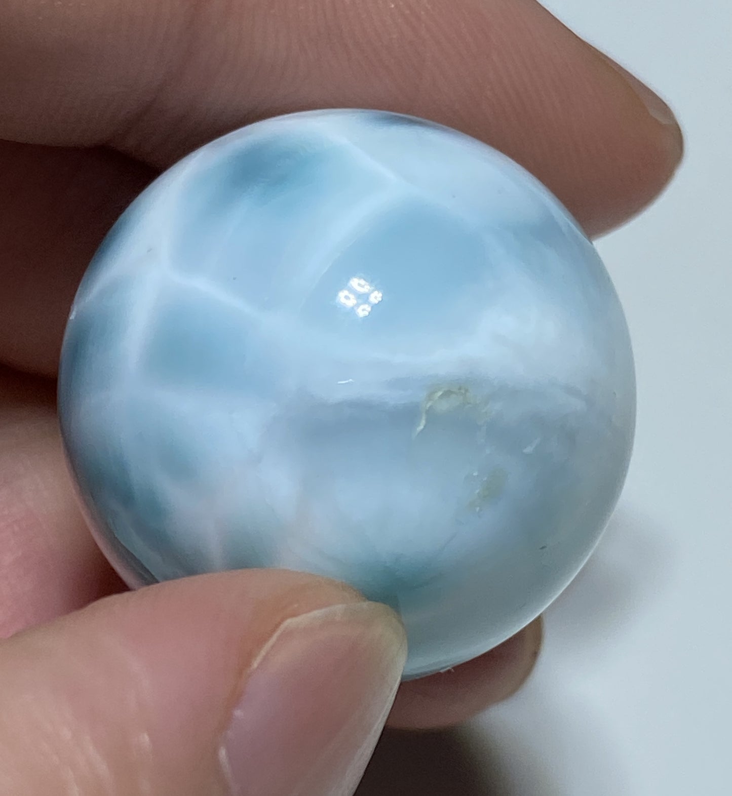 Natural Authentic Dominican Larimar Bead,Larimar Stone,Larimar Jewelry,Larimar Bead,Larimar Ball,Gift For Women,ET1238