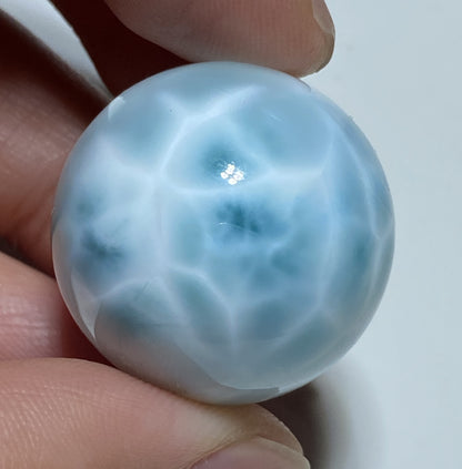 Natural Authentic Dominican Larimar Bead,Larimar Stone,Larimar Jewelry,Larimar Bead,Larimar Ball,Gift For Women,ET1238