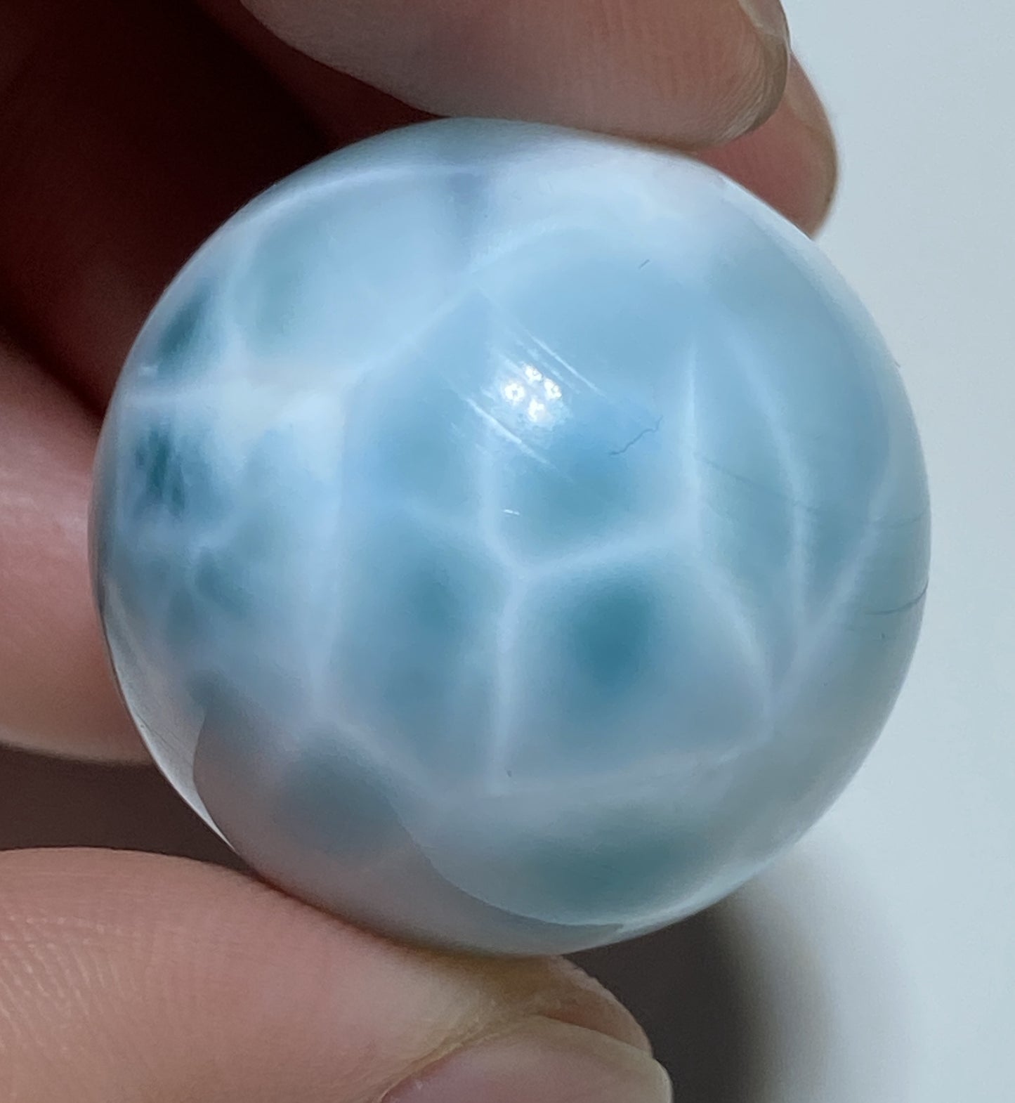 Natural Authentic Dominican Larimar Bead,Larimar Stone,Larimar Jewelry,Larimar Bead,Larimar Ball,Gift For Women,ET1238