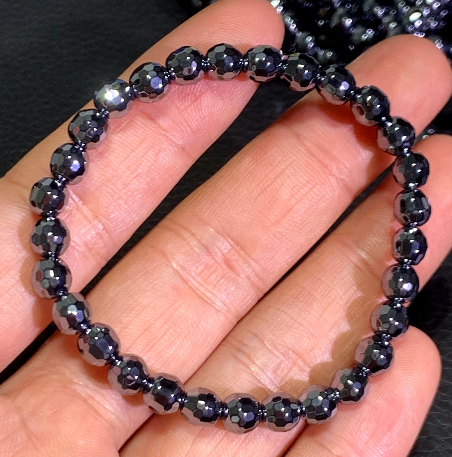 Hematite Bracelet,6mm Hematite Bracelet,8mm Hematite Bracelet,10mmHematite Bracelet,Gemstone Bracelet,7 inch Bracelet ET55