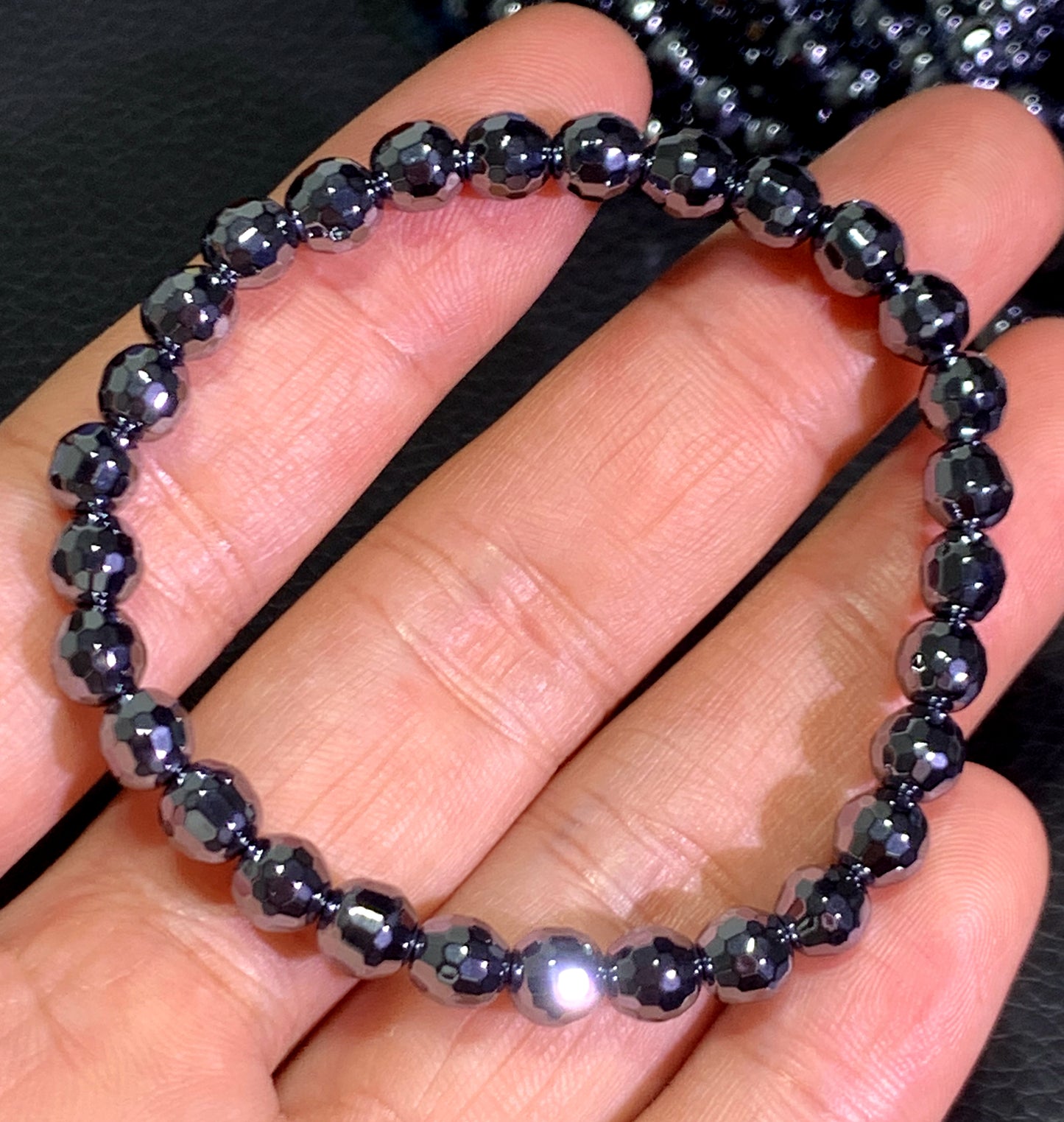 Hematite Bracelet,6mm Hematite Bracelet,8mm Hematite Bracelet,10mmHematite Bracelet,Gemstone Bracelet,7 inch Bracelet ET55