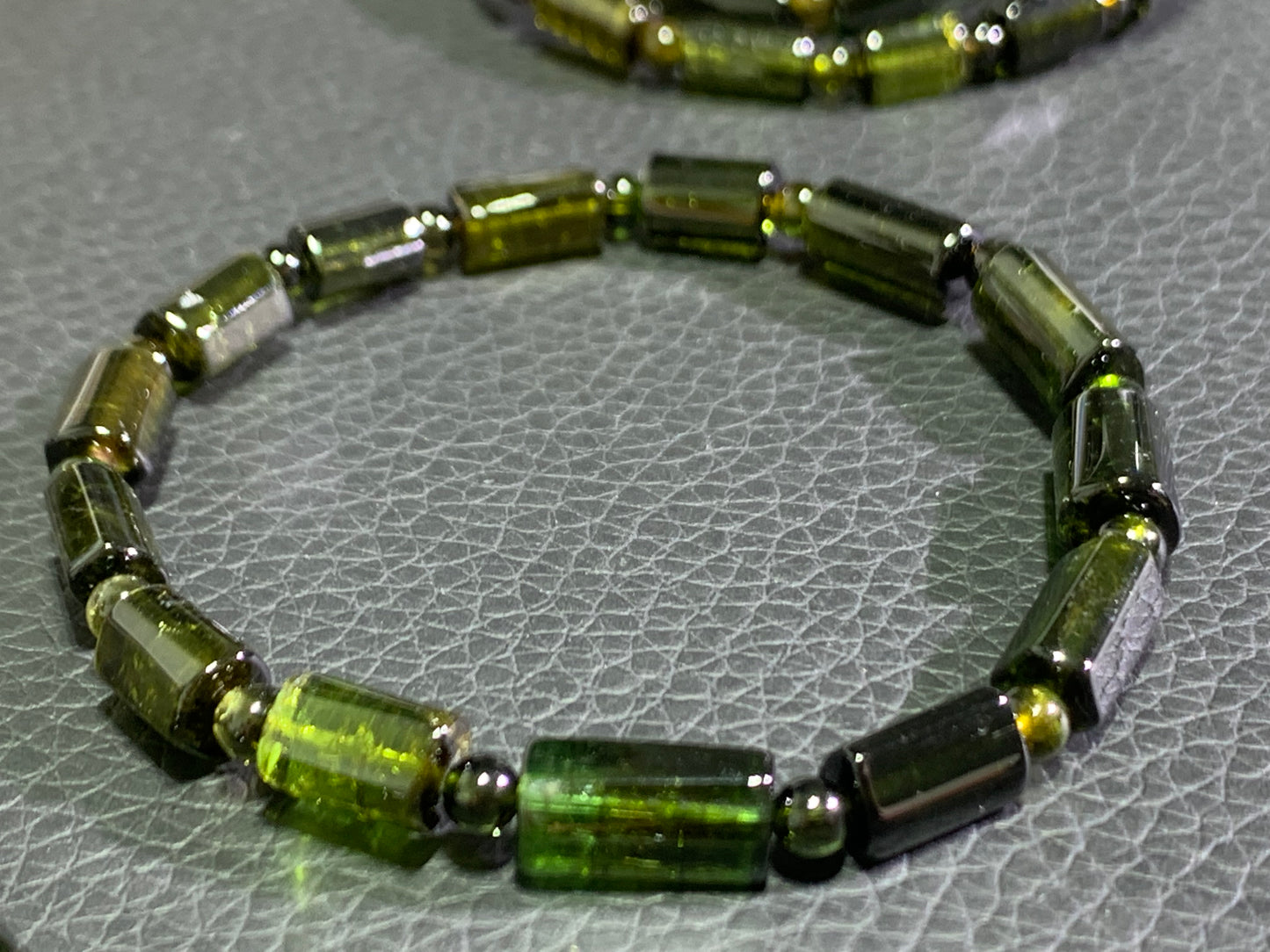 AAAA+ Natural Authentic Tourmaline Bracelet,Green Tourmaline Bracelet,Rainbow Tourmaline Bracelet,Crystal Bracelet ET1166