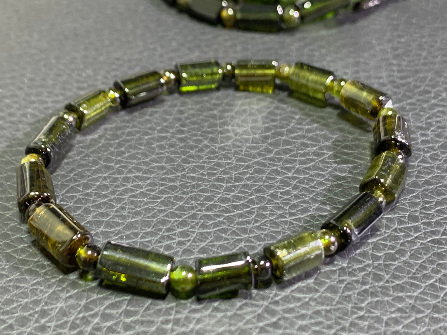 AAAA+ Natural Authentic Tourmaline Bracelet,Green Tourmaline Bracelet,Rainbow Tourmaline Bracelet,Crystal Bracelet ET1166