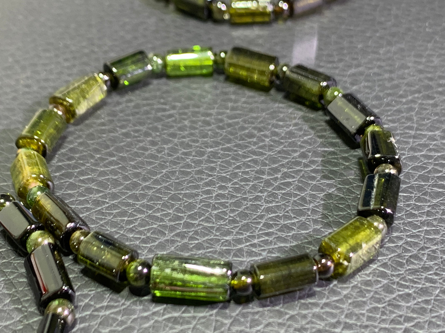 AAAA+ Natural Authentic Tourmaline Bracelet,Green Tourmaline Bracelet,Rainbow Tourmaline Bracelet,Crystal Bracelet ET1166