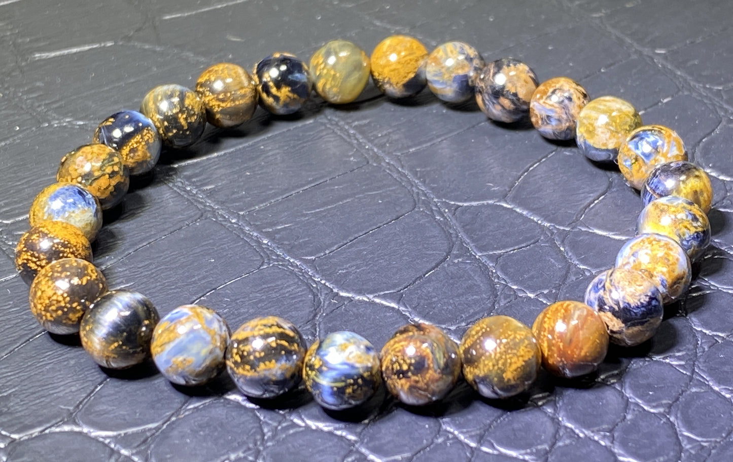 AAAA+ Authentic Natural Namibia Pietersite Bracelet,13mm Bracelet,Colored Bracelet,Handmade Jewelry ET1157