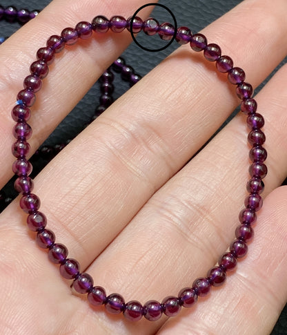 Garnet Bracelet,AAAA Natural Authentic Brazil Garnet Bracelet,4mm Bracelet,Healing Stone Jewelry,Garnet Jewelry ET091