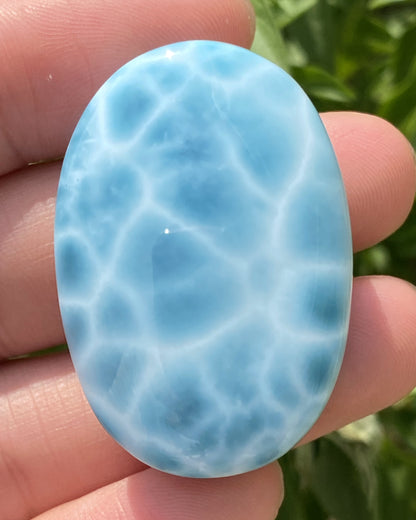 Larimar,AAAA+ Natural Authentic Dominican Larimar Pendant,Larimar Stone,Healing Stone Jewelry,Larimar Jewelry ET103