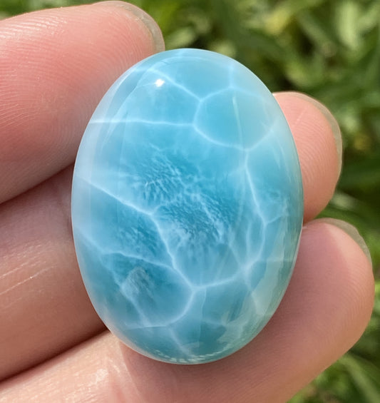 Larimar,AAAA+ Natural Authentic Dominican Larimar Pendant,Green Larimar,Larimar Stone,Healing Stone Jewelry,Larimar Jewelry ET125