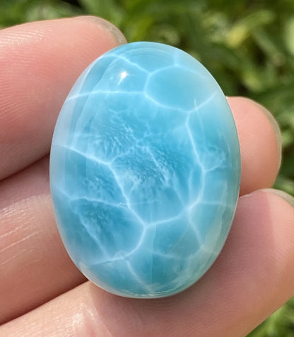 Larimar,AAAA Natural Authentic Dominican Larimar Pendant,Larimar Stone,Healing Stone Jewelry,Larimar Jewelry ET125