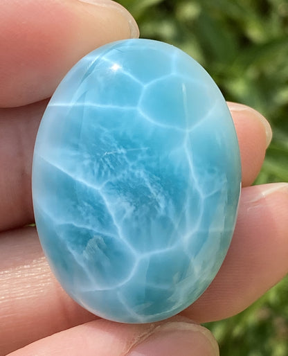 Larimar,AAAA+ Natural Authentic Dominican Larimar Pendant,Green Larimar,Larimar Stone,Healing Stone Jewelry,Larimar Jewelry ET125