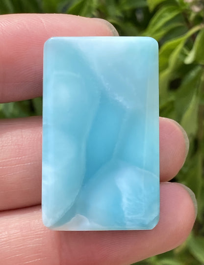 Larimar,AAAA+ Natural Authentic Dominican Larimar Pendant,Green Larimar,Larimar Stone,Healing Stone Jewelry,Larimar Jewelry ET126