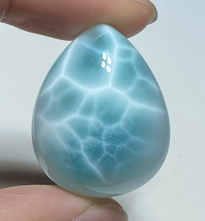 Larimar,AAAA+ Natural Authentic Dominican Larimar Pendant,Green Larimar,Larimar Stone,Healing Stone Jewelry,Larimar Jewelry ET127