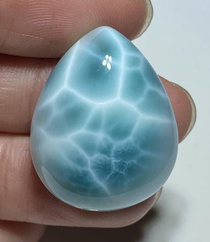 Larimar,AAAA+ Natural Authentic Dominican Larimar Pendant,Green Larimar,Larimar Stone,Healing Stone Jewelry,Larimar Jewelry ET127