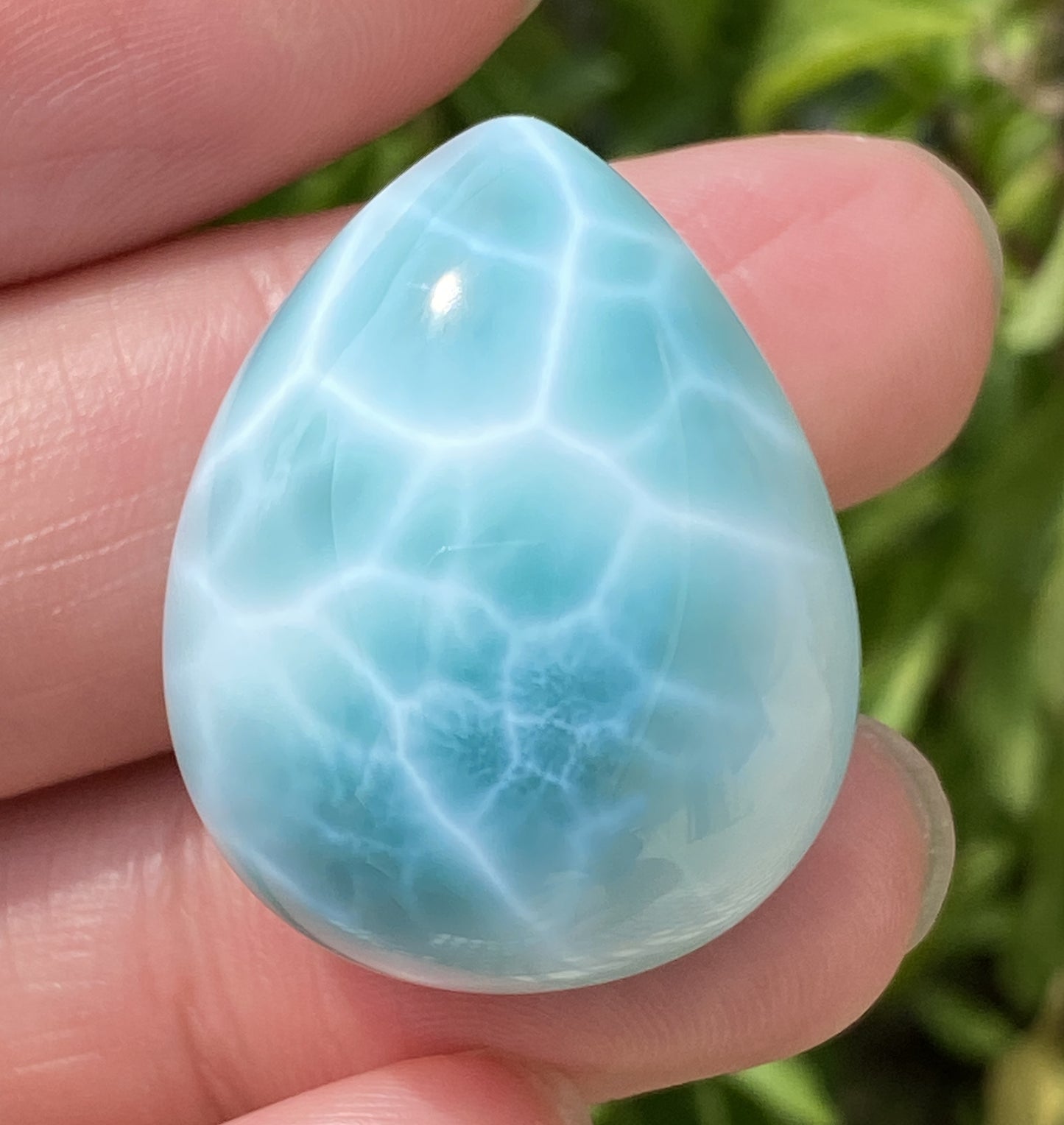 Larimar,AAAA+ Natural Authentic Dominican Larimar Pendant,Green Larimar,Larimar Stone,Healing Stone Jewelry,Larimar Jewelry ET127