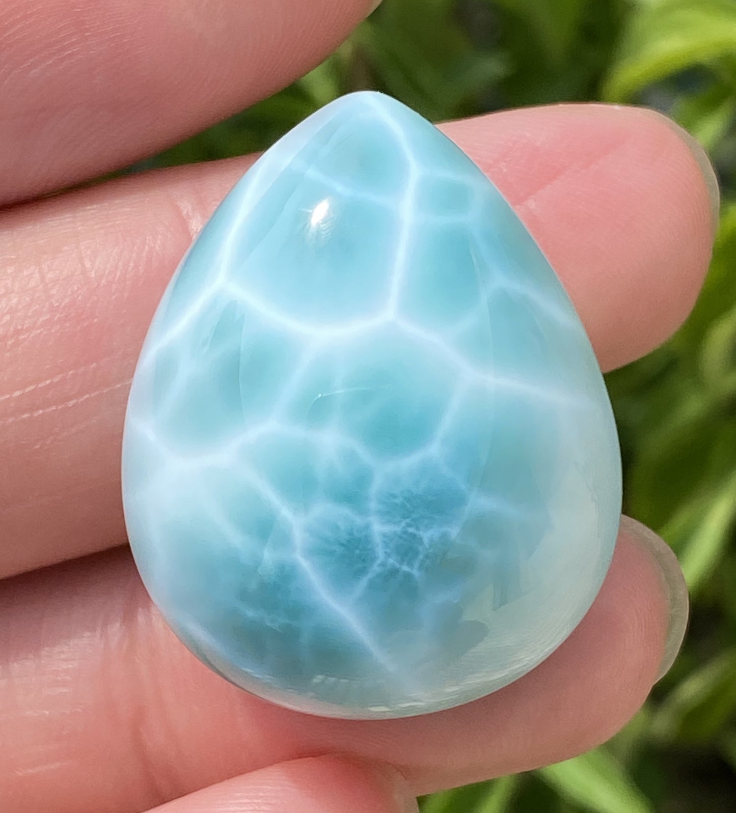 Larimar,AAAA+ Natural Authentic Dominican Larimar Pendant,Green Larimar,Larimar Stone,Healing Stone Jewelry,Larimar Jewelry ET127