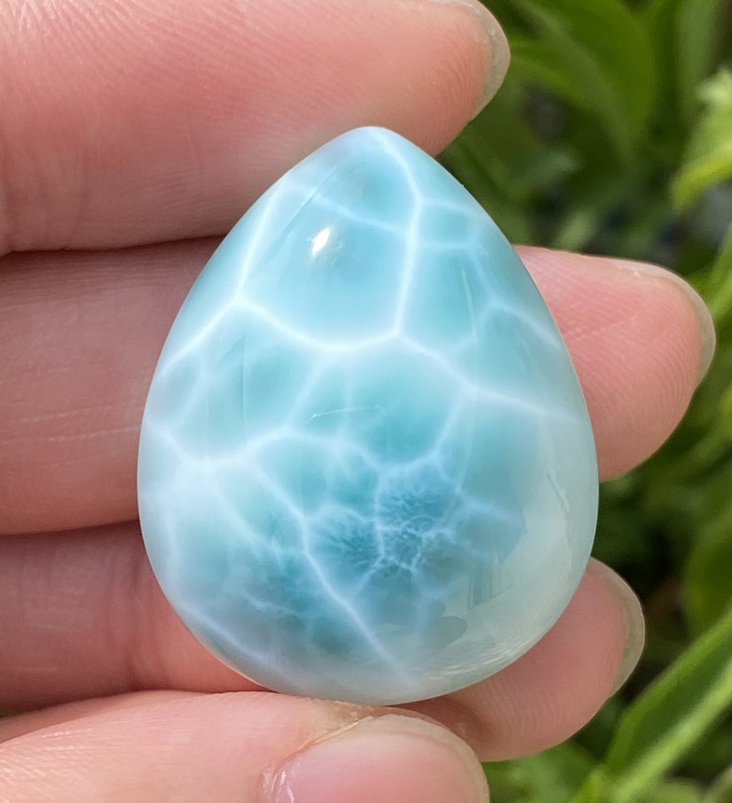 Larimar,AAAA+ Natural Authentic Dominican Larimar Pendant,Green Larimar,Larimar Stone,Healing Stone Jewelry,Larimar Jewelry ET127