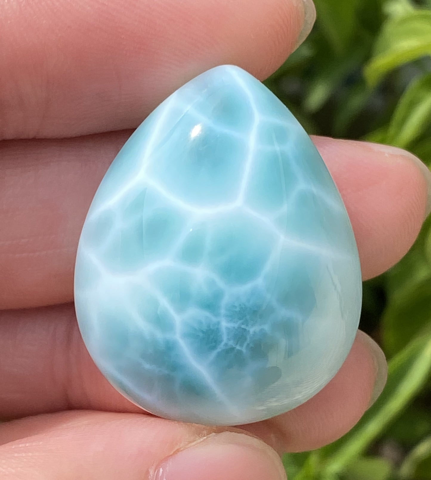 Larimar,AAAA+ Natural Authentic Dominican Larimar Pendant,Green Larimar,Larimar Stone,Healing Stone Jewelry,Larimar Jewelry ET127