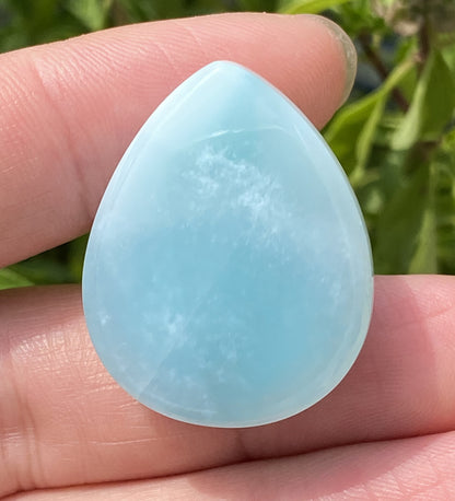 Larimar,AAAA+ Natural Authentic Dominican Larimar Pendant,Green Larimar,Larimar Stone,Healing Stone Jewelry,Larimar Jewelry ET127