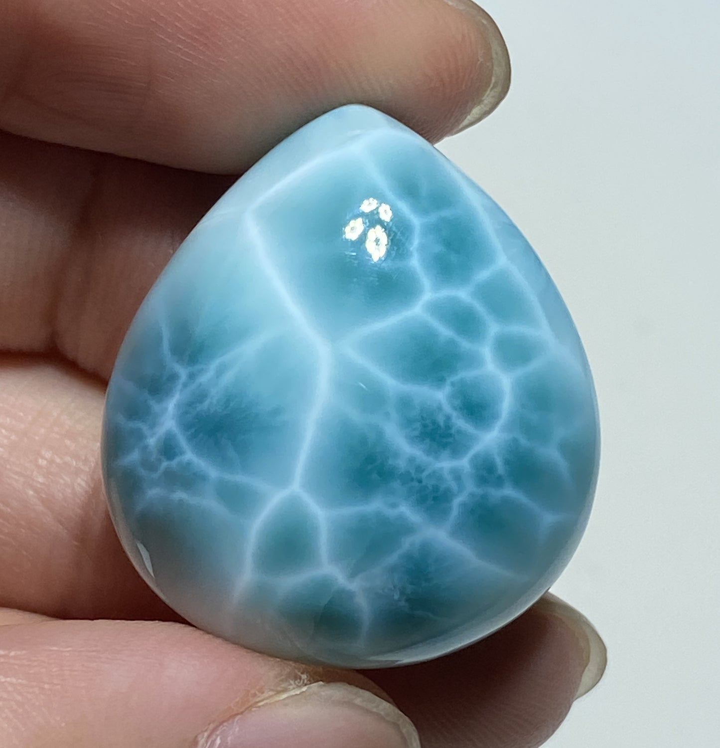 Larimar,AAAA+ Natural Authentic Dominican Larimar Pendant,Green Larimar,Larimar Stone,Healing Stone Jewelry,Larimar Jewelry ET128