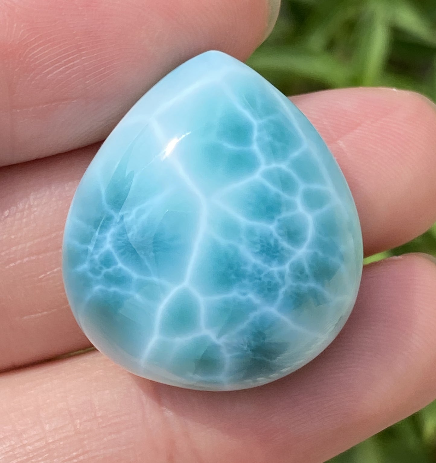 Larimar,AAAA+ Natural Authentic Dominican Larimar Pendant,Green Larimar,Larimar Stone,Healing Stone Jewelry,Larimar Jewelry ET128