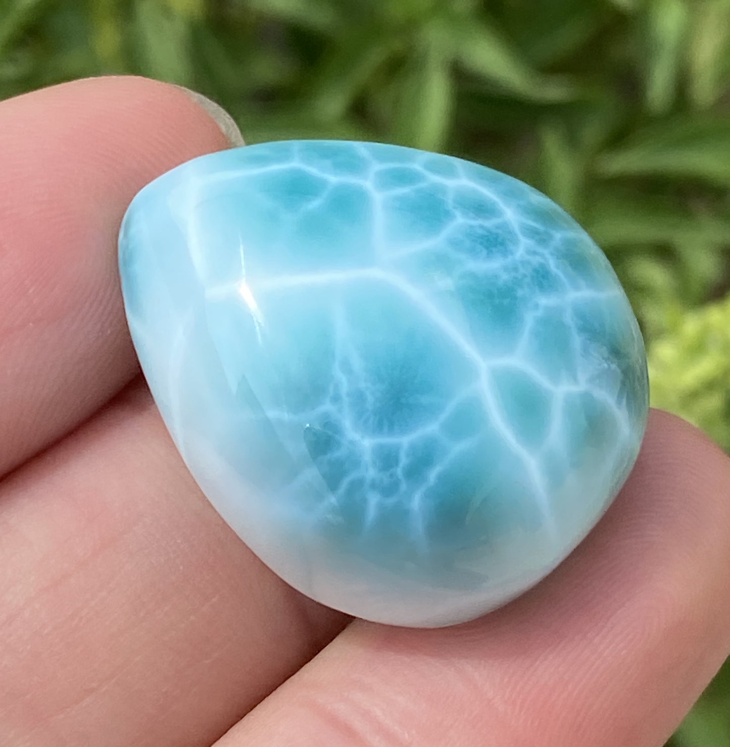 Larimar,AAAA+ Natural Authentic Dominican Larimar Pendant,Green Larimar,Larimar Stone,Healing Stone Jewelry,Larimar Jewelry ET128