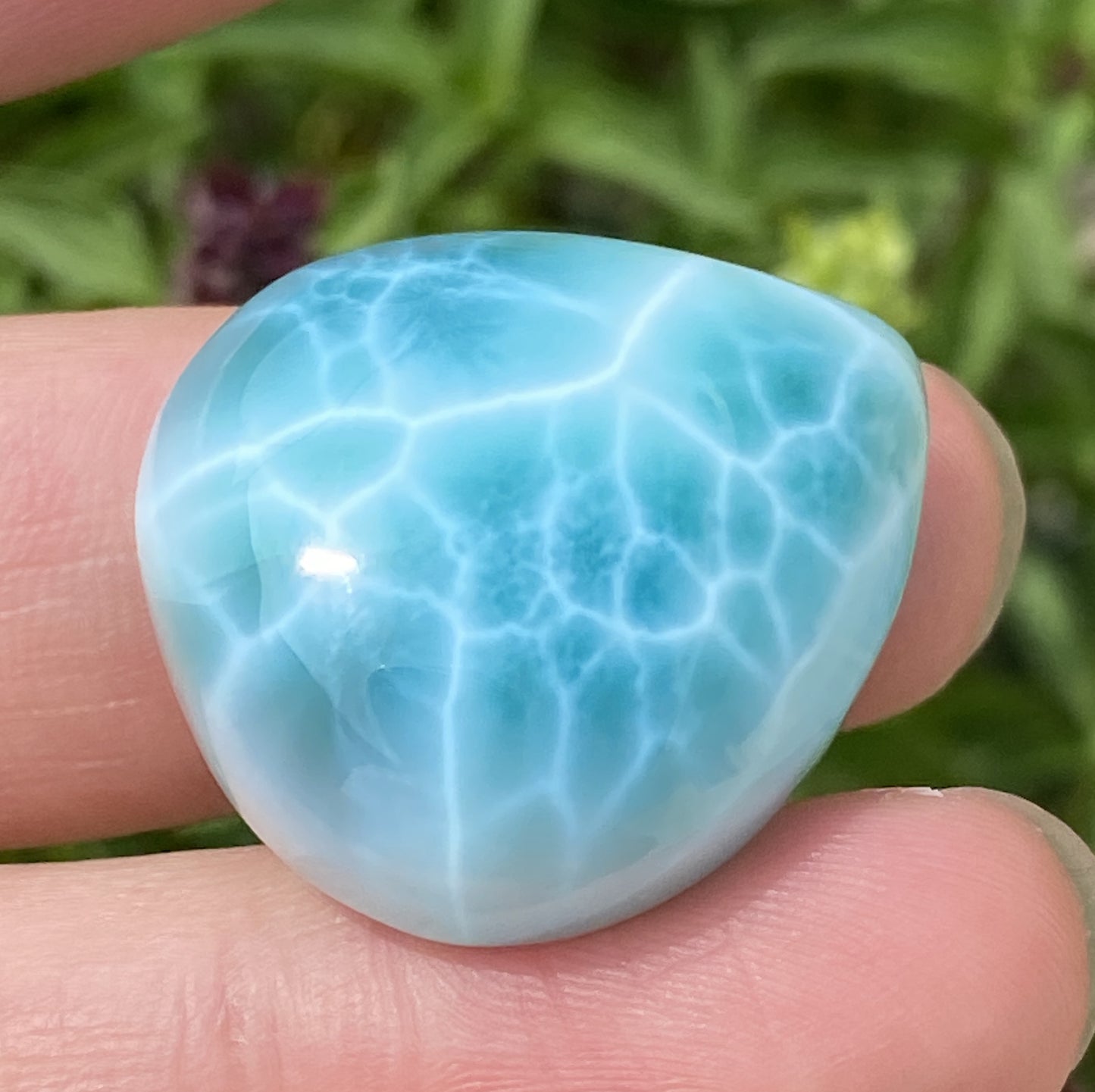 Larimar,AAAA+ Natural Authentic Dominican Larimar Pendant,Green Larimar,Larimar Stone,Healing Stone Jewelry,Larimar Jewelry ET128